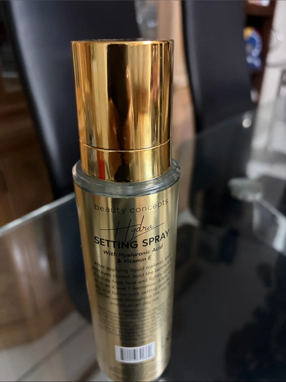 Beauty Concepts Hydra Setting Spray — Gold Finish